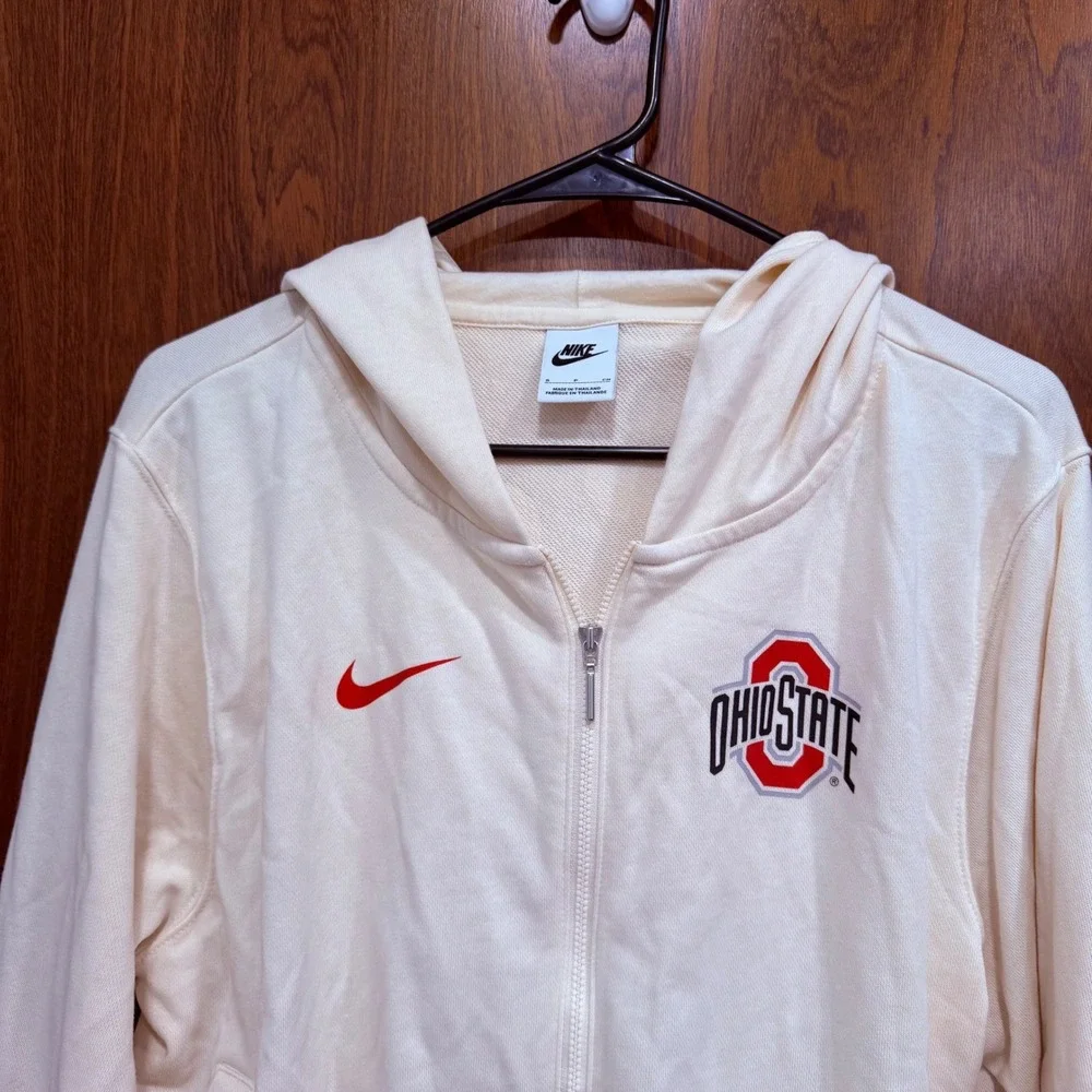 Nike Ohio State Buckeyes NCAA Cropped Full Zip Hoodie Jacket‎ - Small